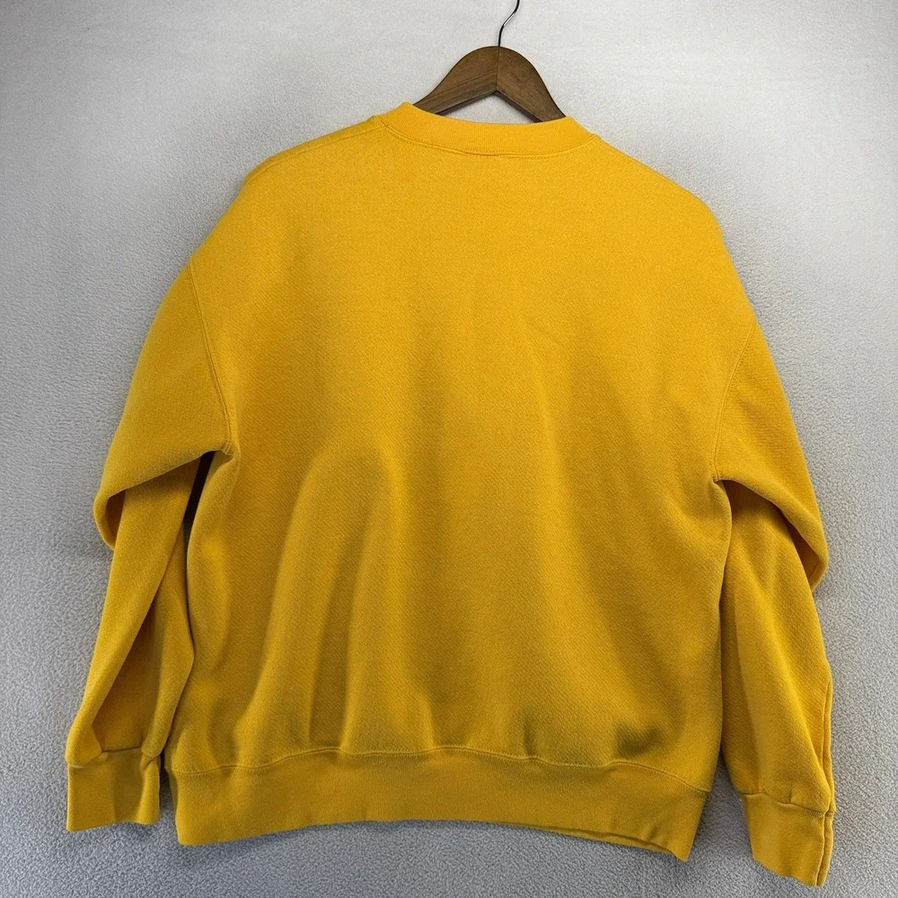 Vintage Minnesota Vikings Sweatshirt Men's Large Yellow Graphic Crewneck 90s